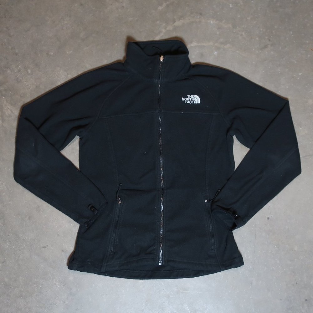 The North Face. Women's Medium. Zip Up Fleece Jacket. Black.